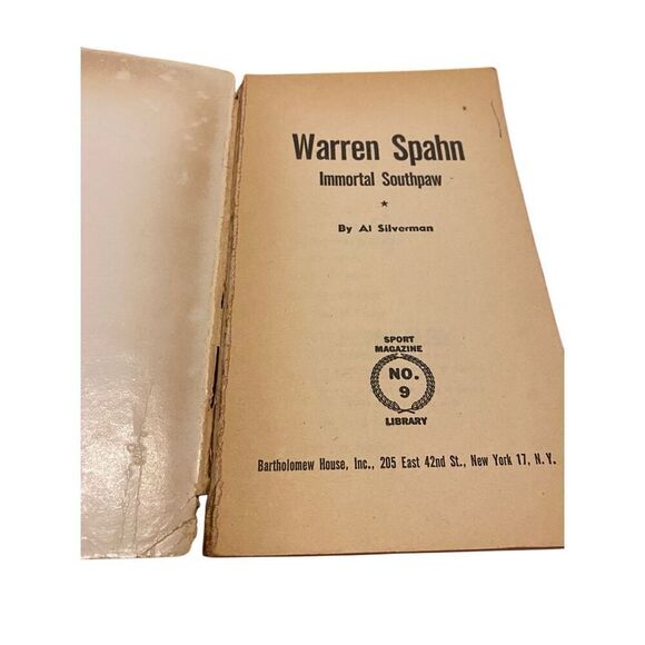 Warren Spahn Immortal Southpaw by Al Silverman Paperback Book Novel 1961 - Picture 5 of 14